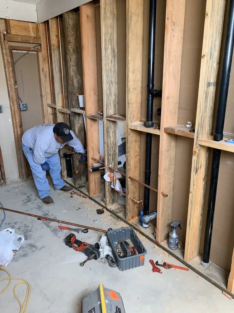 Commercial rough-in plumbing for Water Heater Replacement in Chevy Chase Section Three